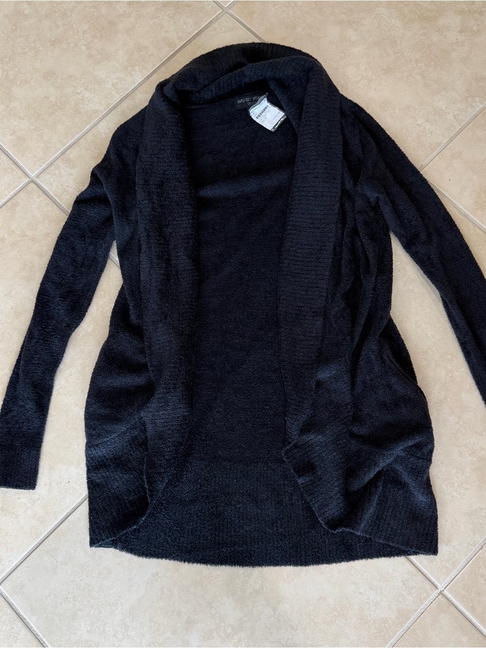 Barefoot Dreams Black Open-Front Women's Cardigan